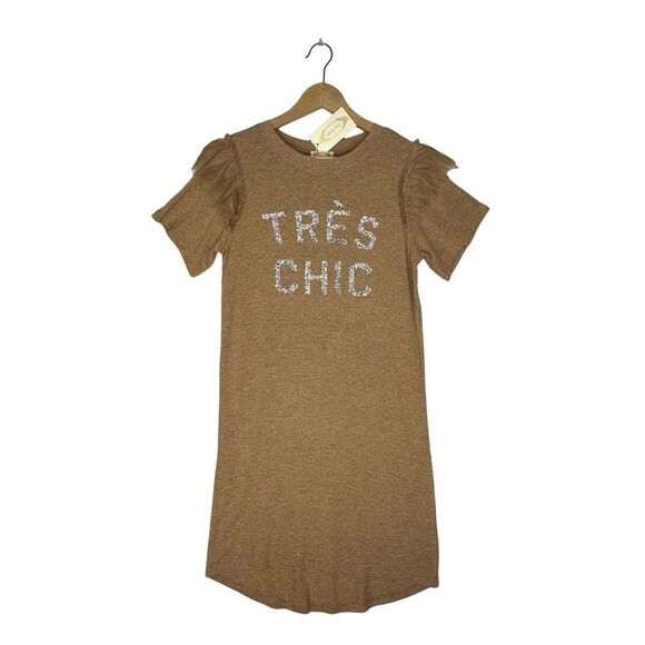 NWT MIA JOY Peyton Dress in Heather Pecan Tan Color Size 14 - Picture 1 of 13